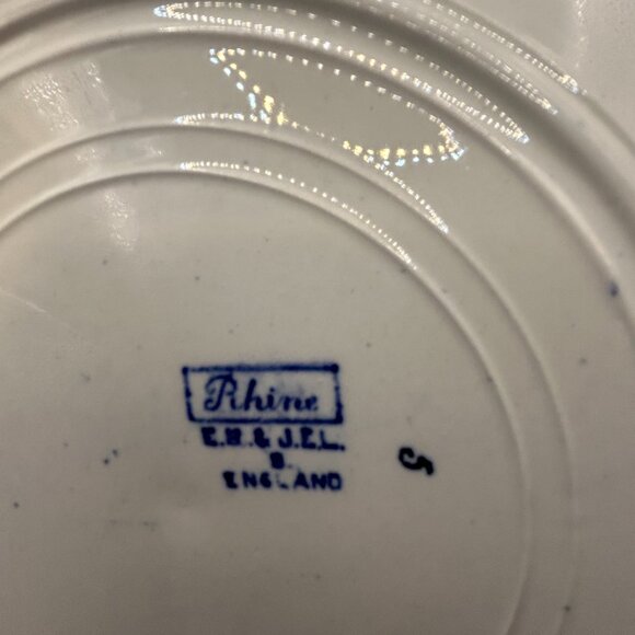 Antique Bourne & Leigh (E.B. & J.E.L) Rhine Pattern 10" Plate - Picture 3 of 3